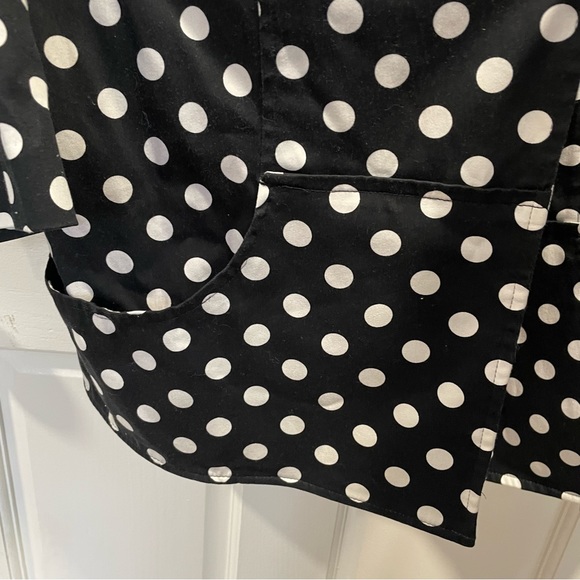 Women’s CJ Banks By Christopher Banks Black Blazer With White Dots, Pockets - Picture 8 of 13